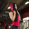 Ladies' Sleeveless Tune Out Hoodie Red - NEW