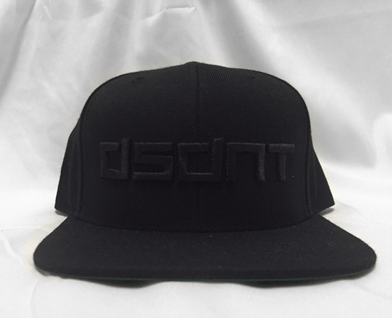DSDNT Blacked Out Flat Bill SnapBack