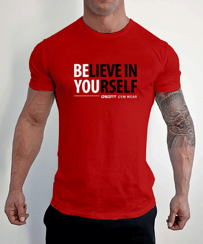 Performance Tee - BElieve in YOUrself - RED