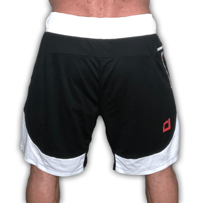 Never Quit. Never Give Up. Training Compression Shorts - Black/White