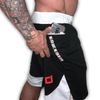 Never Quit. Never Give Up. Training Compression Shorts - Black/White