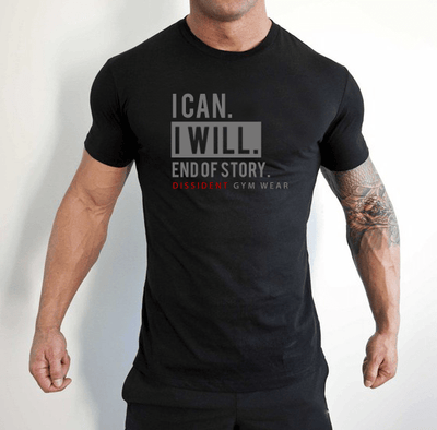 Performance Tee - I CAN. I WILL. - Black
