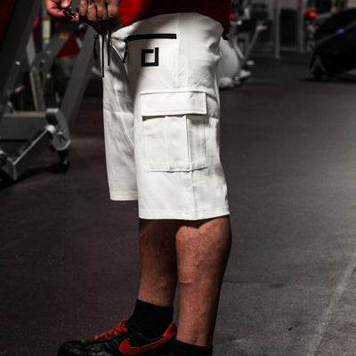 Tactical Jogger Shorts White