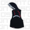 Ladies' Sleeveless Tune Out Hoodie Black