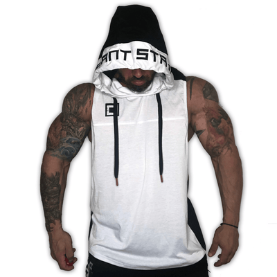 Dual Tone Tune DISSIDENT Out Hoodie - White/Black