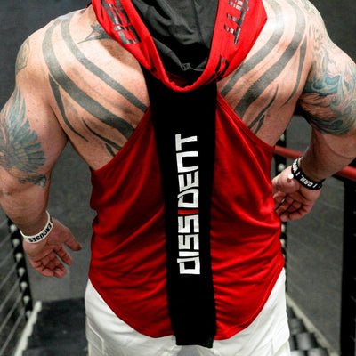Razor Back Tune Out Sleeveless Hoodie - Red
