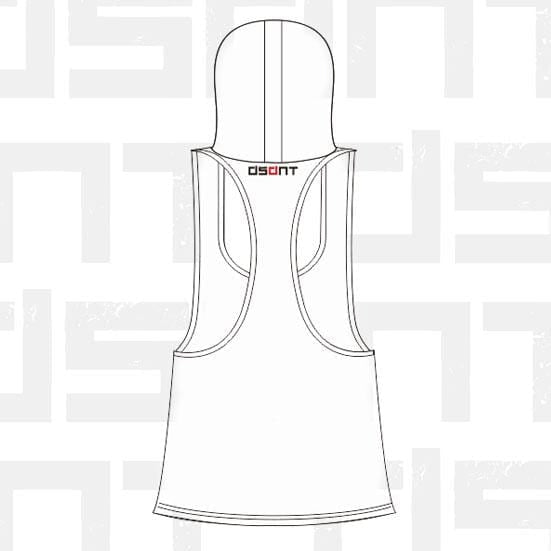 Ladies' Sleeveless Tune Out Hoodie White