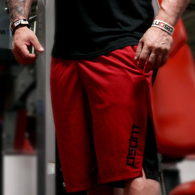 Never Quit Training Shorts Red