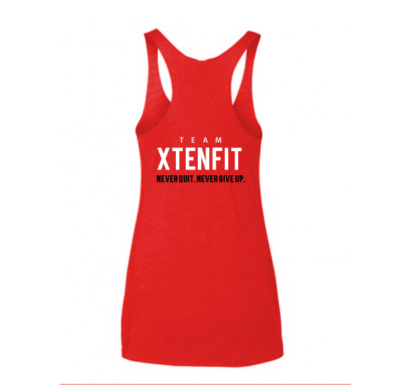XTENFIT - Dissident Gym Wear Ladies Red Racer Tank