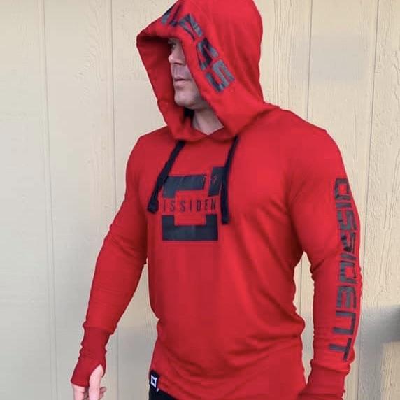 Tune Out Long Sleeve Red - Mens