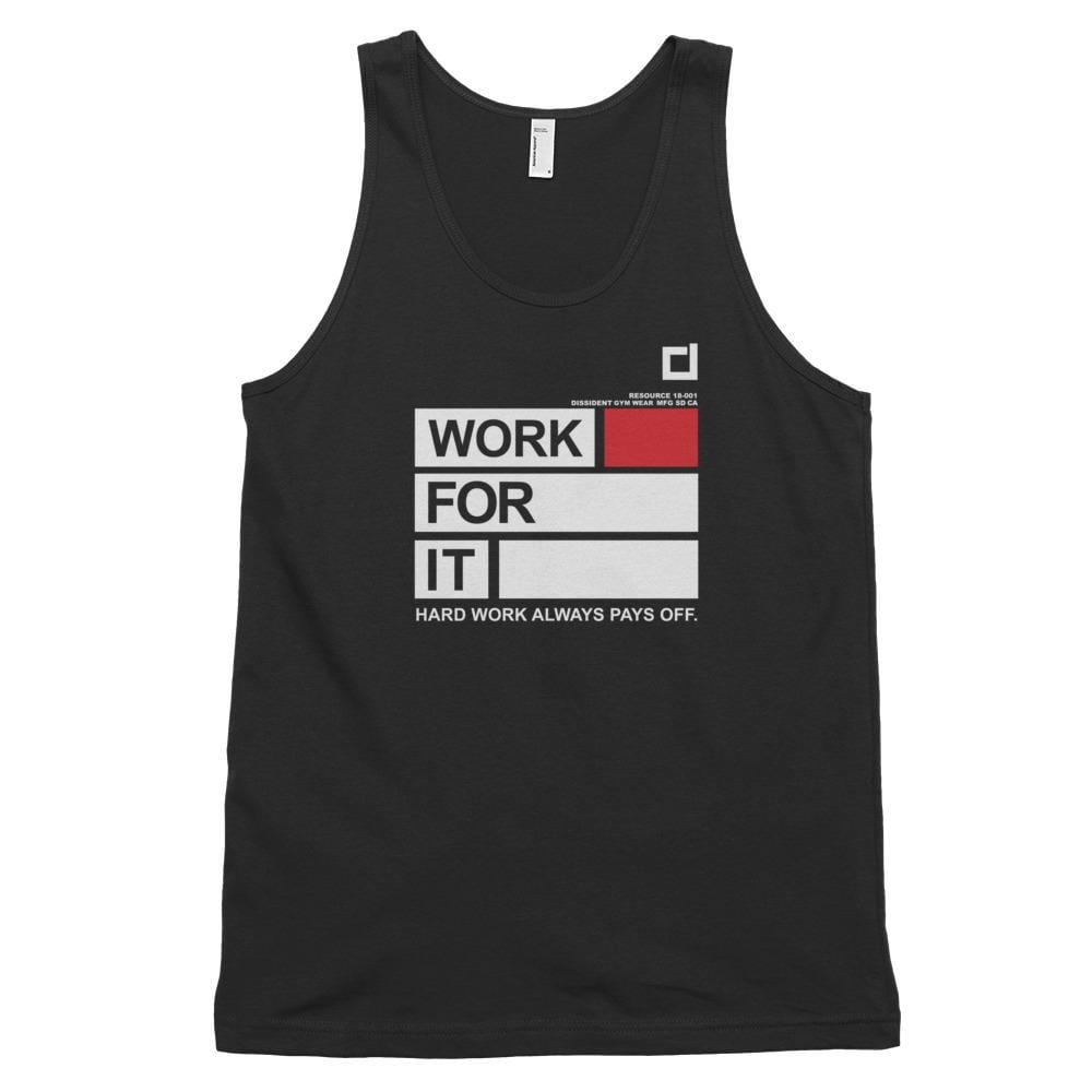 Men's Work For It Tank Top Black