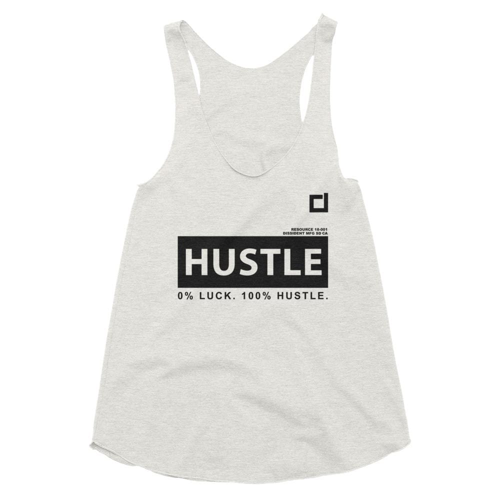 Hustle Tri-Blend Ladies Racerback Tank