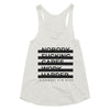 Ladies Nobody F*cking Cares Tri-Blend Racerback Tank White