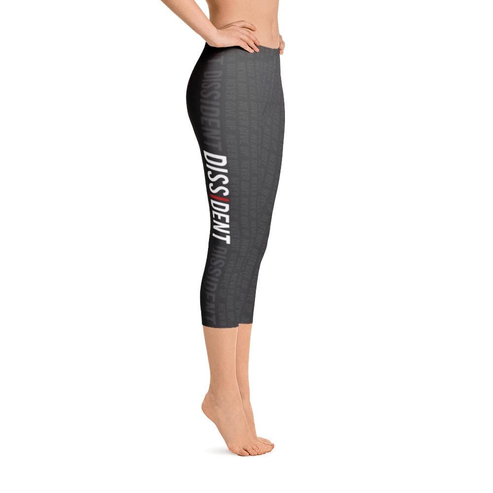 Dissident Never Quit. Capri Leggings