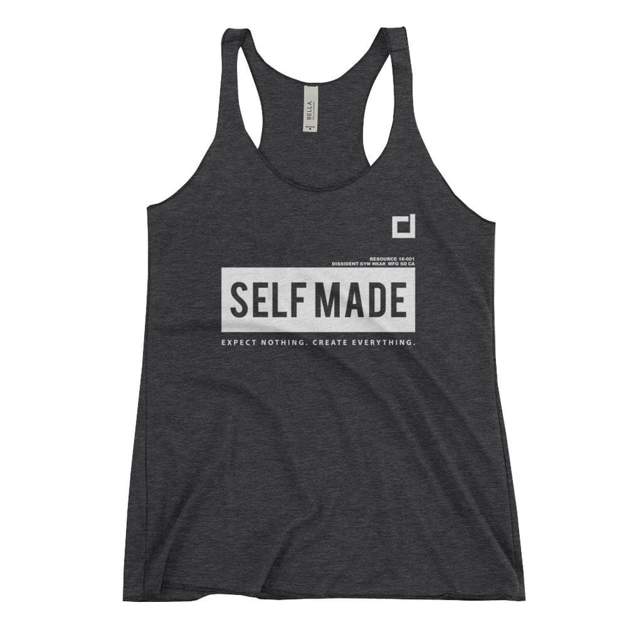 Ladies Self Made Racer back Tank Black