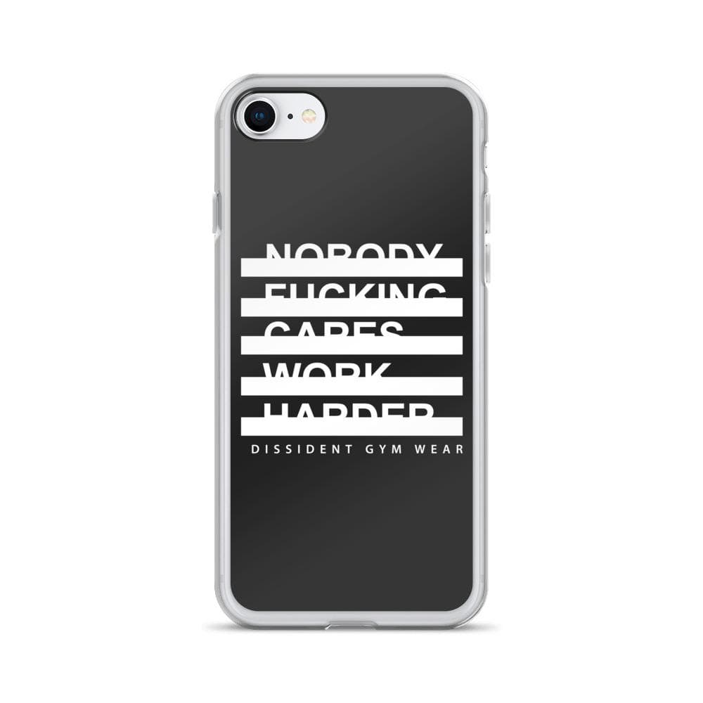 Nobody F#cking Cares Work Harder iPhone Case