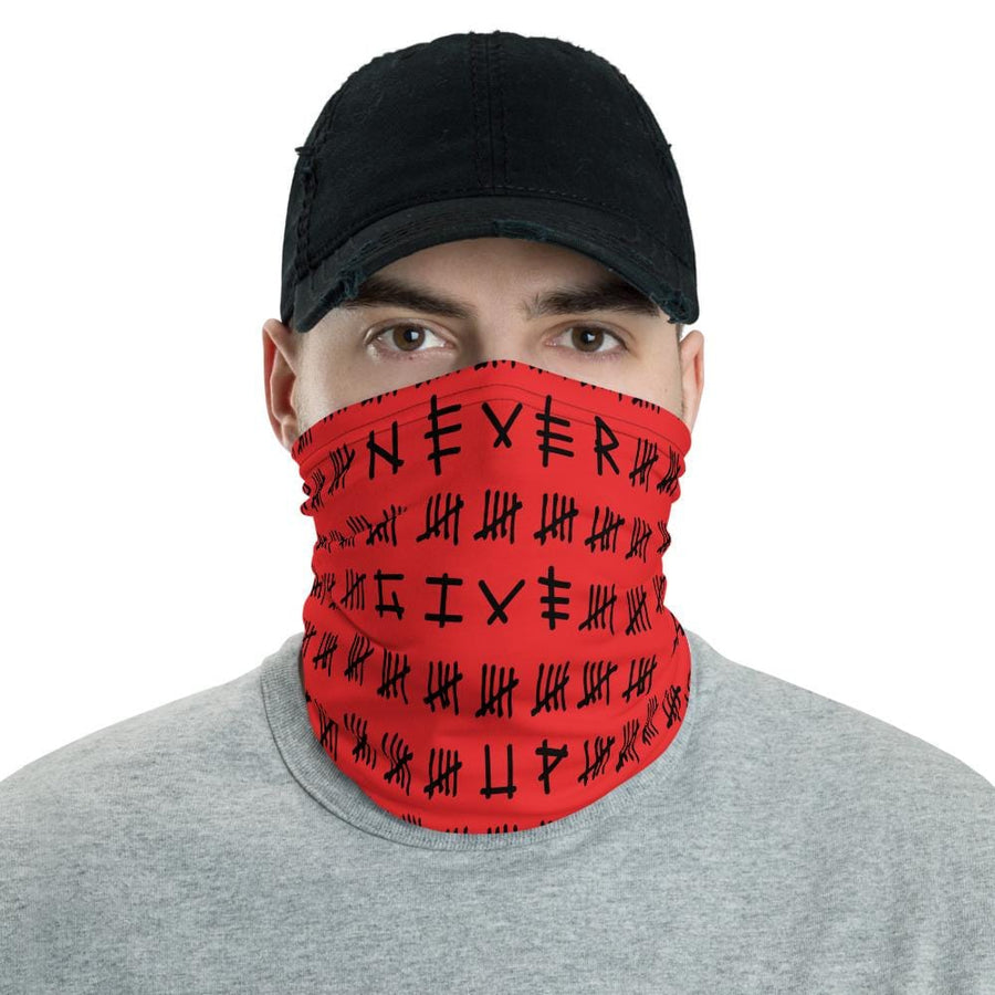 Never Give Up Face Mask Red