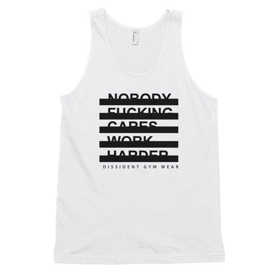Men's Nobody F#cking Cares Work Harder Classic Tank Top