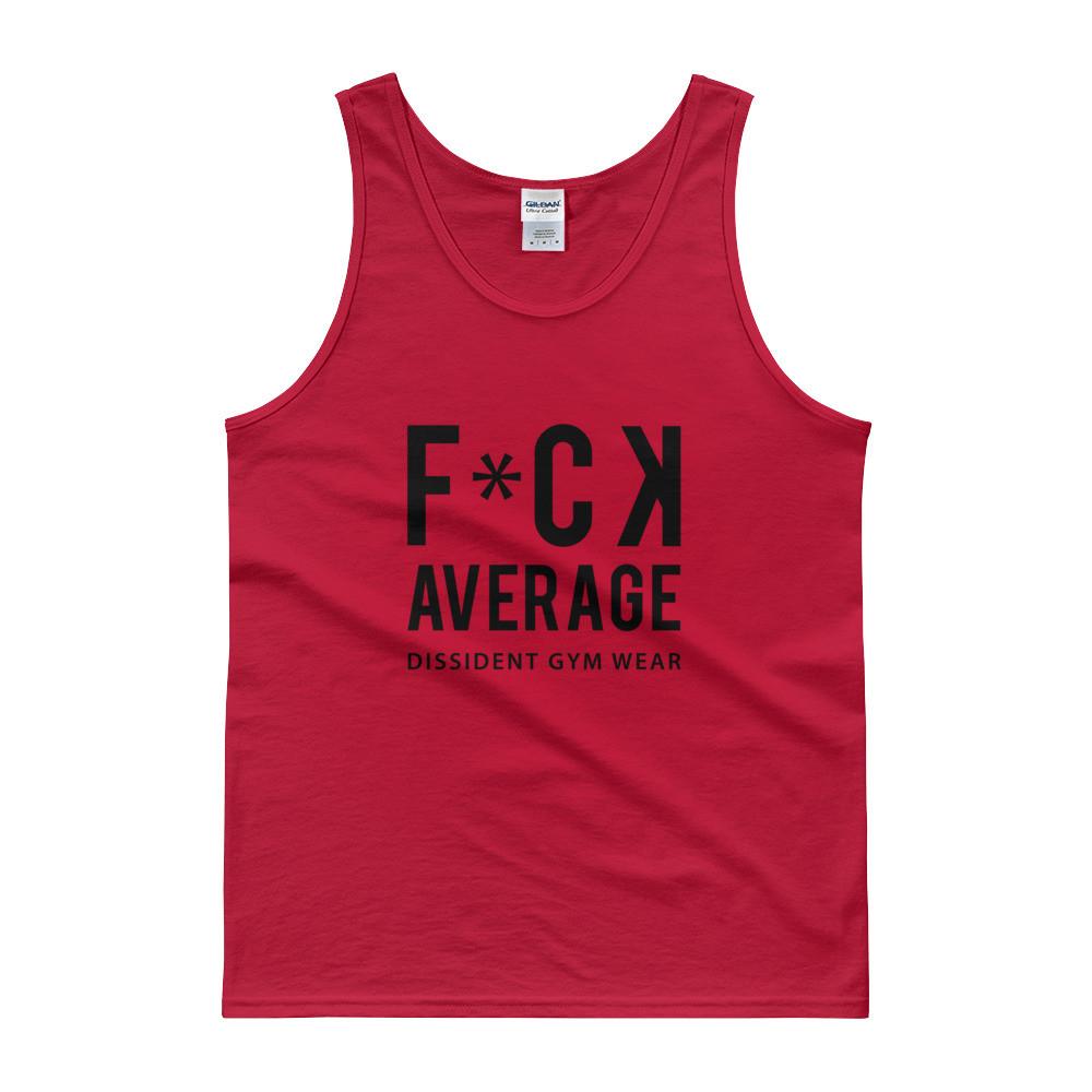 Men's - F*CK AVERAGE - Tank Top - Red