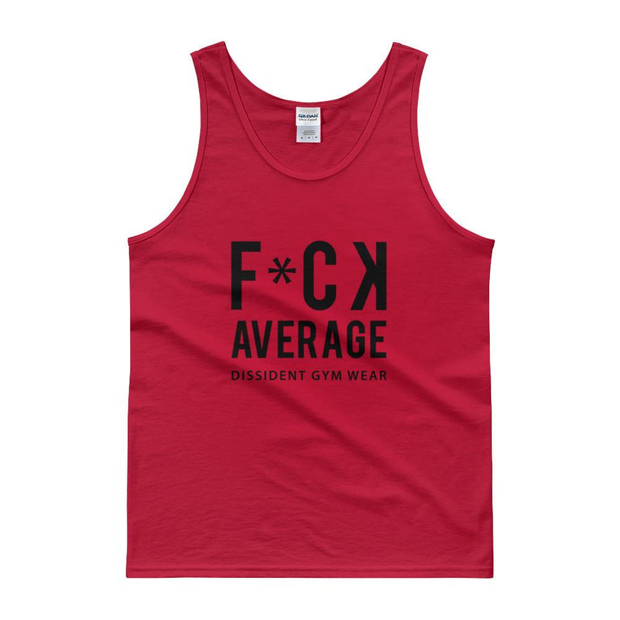 Men's - F*CK AVERAGE - Tank Top - Red