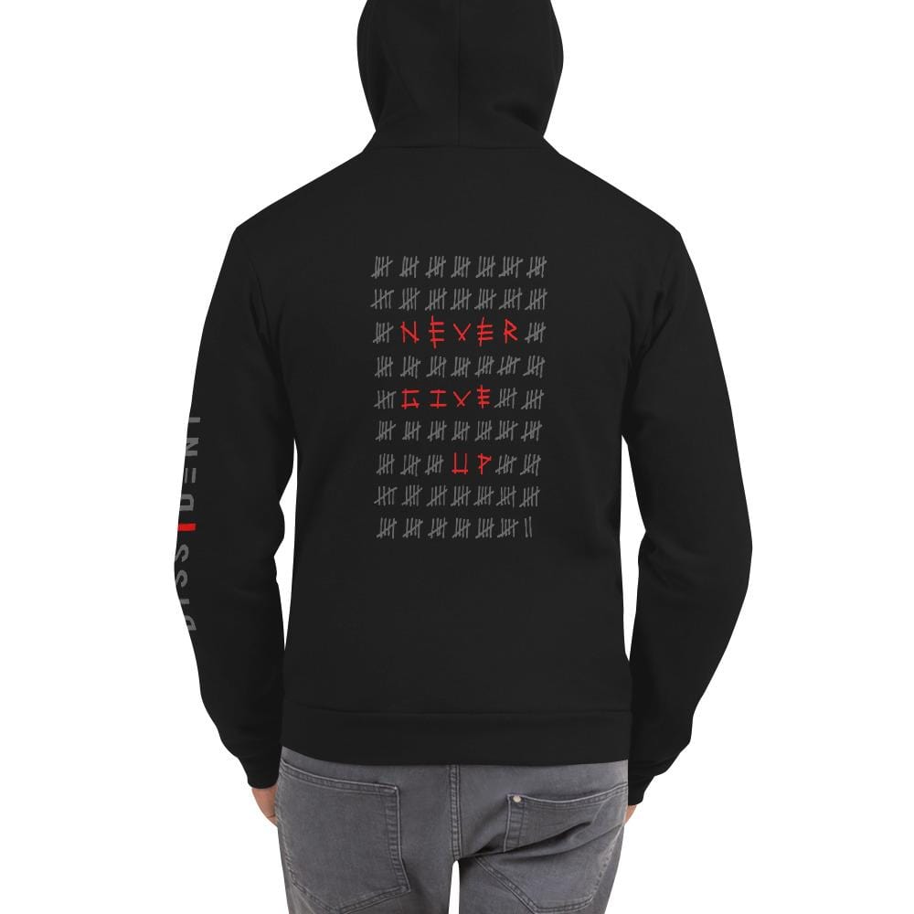 Never Give Up. Hoodie sweater