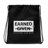 Earned Drawstring bag