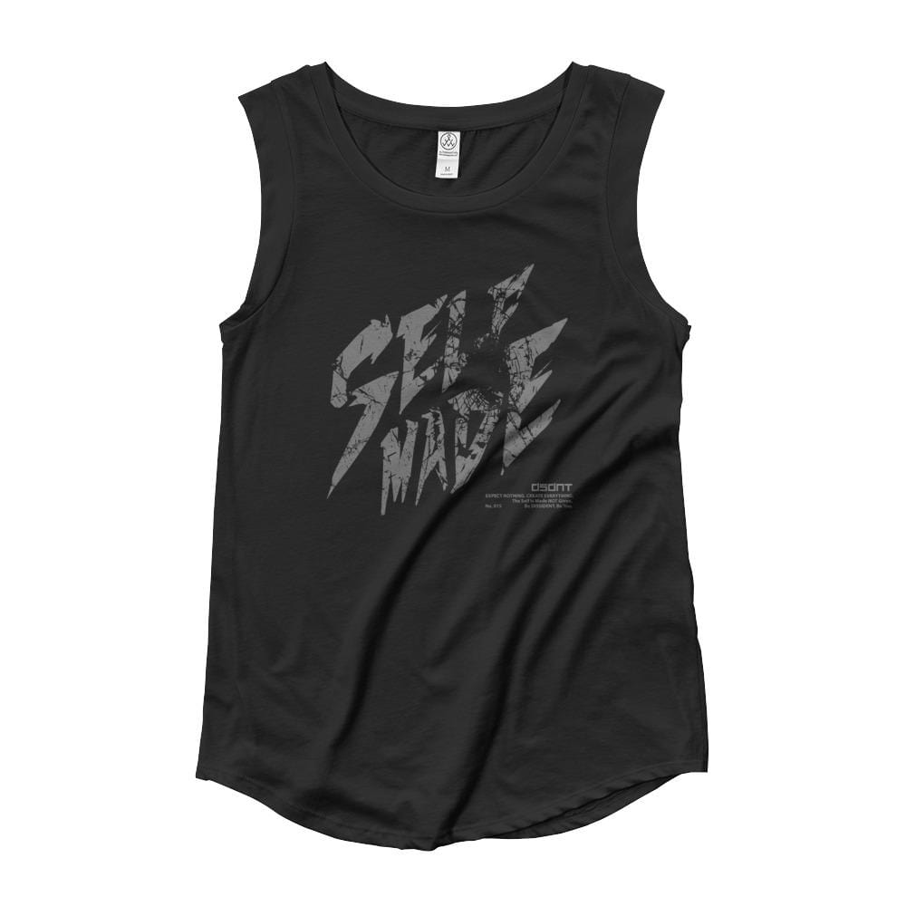 Self Made - Ladies’ Muscle Tee Black