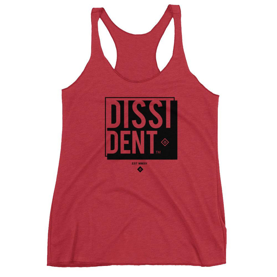 DISSI-DENT Racerback Tank Red
