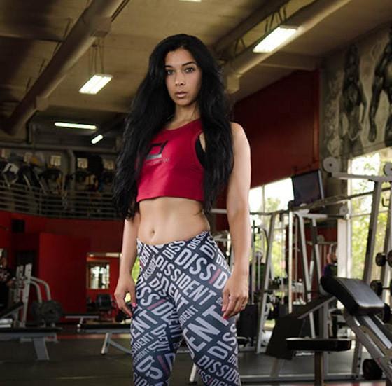 Ladies'  Deep Cut Mesh Tank Red